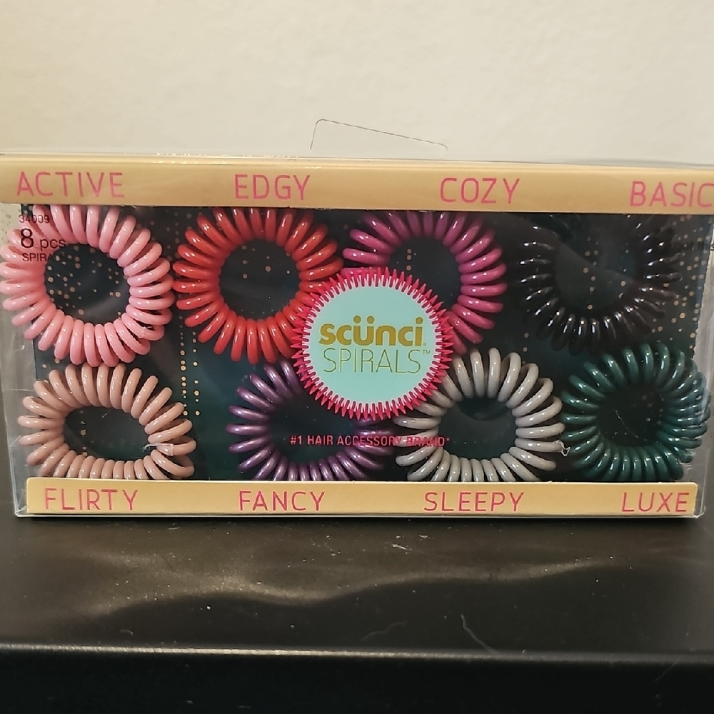 Limited Edition Scunci Spirals Hair Ties Set of 8